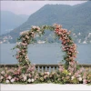 Best selling wedding metal frame panel Iron circle garland arch backdrop stage decoration