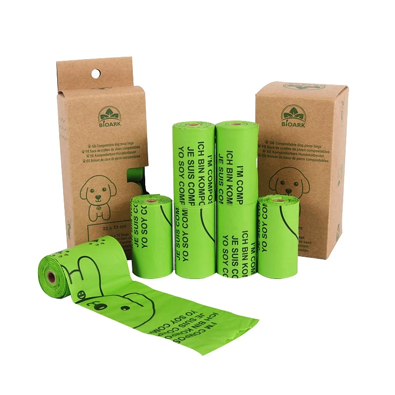 Biodegradable Dog Waste Bag Compostable Poop Bag PLA Pbat Corn Starch Dog Poop Bag