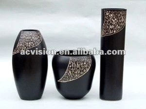 black ceramic vase chinese porcelain dry flower vases factory wholesale