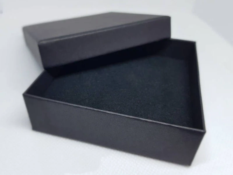 Black Lid and Base Rigid Box Grey Board Packaging Handmade Paper Jewelry Gift Boxes