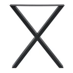 Black Steel Powder coated Table base Table runners Table leg X-frame Furniture Legs