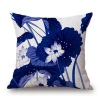 Blue and white porcelain art cotton and linen pillowcase car sofa pillow cushion headrest pillow