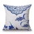 Import Blue and white porcelain art cotton and linen pillowcase car sofa pillow cushion headrest pillow from China