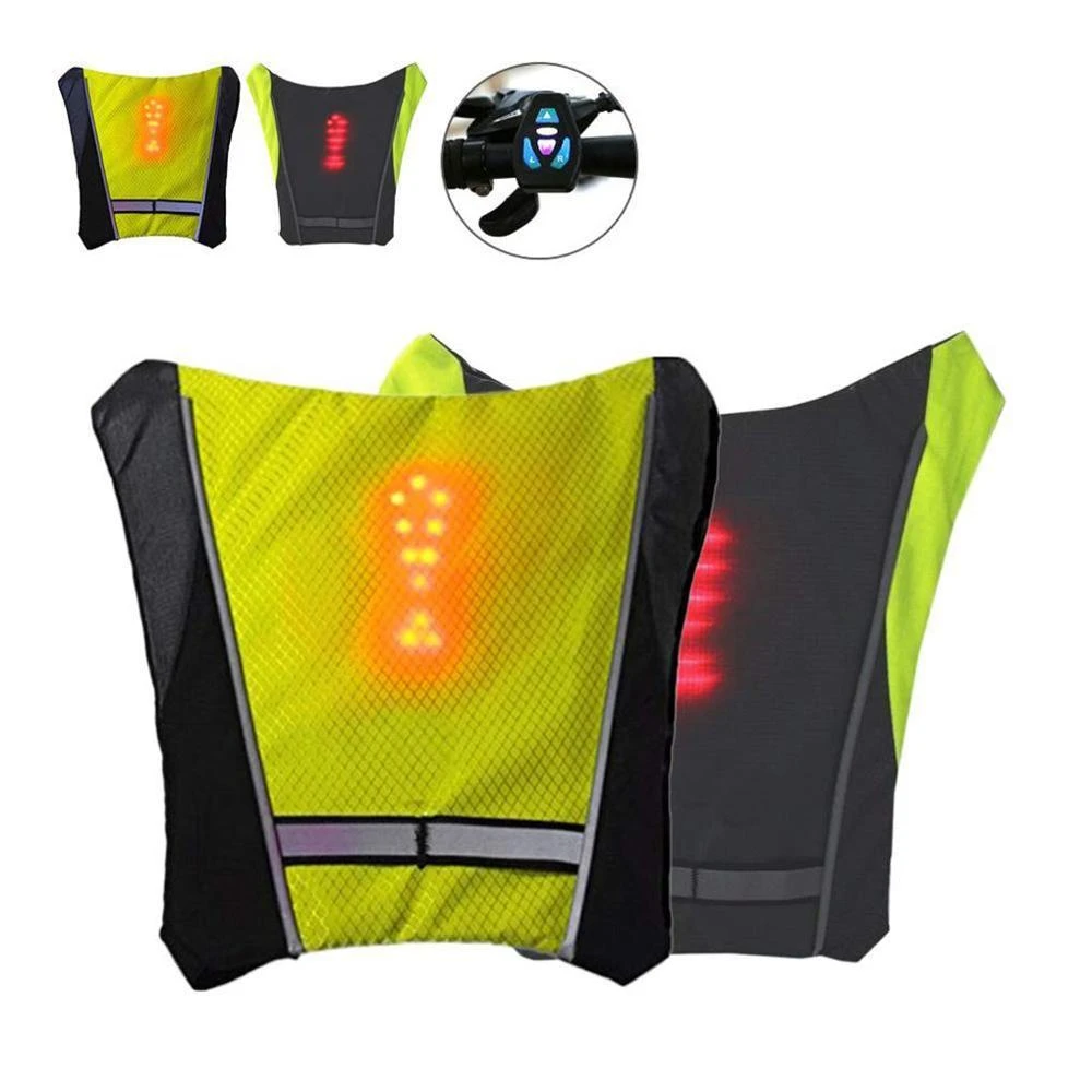Brand New Turn Signal Rechargeable LED High Visibility Traffic Road Safety Reflective Vest