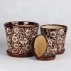 brown decorative ceramic glazed planter 211CS-B