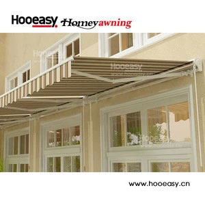 BSCI factory motor control metal aluminum retractable balcony awning for outdoor BBQ