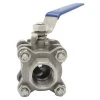 Bundor 3 inch three-disc ball valve stainless steel ball valve