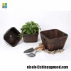 Burning Wooden Flower Planters, 3-Barrel Type Garden Round Wood Planter Pots For Wholesale