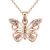 Import Butterfly Necklace Butterfly jewelry Autumn accessories popular hip enamel crystal butterfly pendant long necklace chain women from China