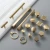 Import Cabinet Handles Brass gold Drawer Pulls Cabinet  Handles Knobs for furniture from China