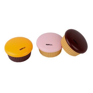 Cake Shape Custom Colorful Portable travel Contact Lens Case Custom With Mirror
