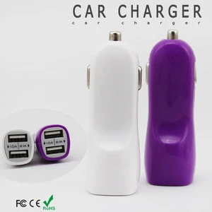 Car charging accessories Charger Adapter 2 USB Port Mobile Car Battery Charger/ smart dual usb car charger