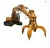 Import cargo ship grab iron stone gripper 4 teeth hydraulic scrap metal grab for excavator from China