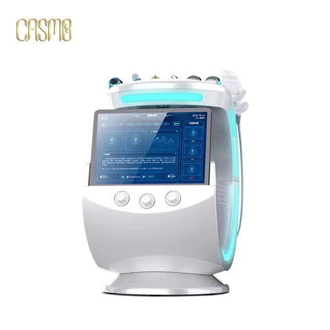 CASMB salon use 7 in 1 smart ice blue aqua facial h2o2 oxygen jet smart ice blue facial machine smrat ice blue