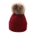Import CCYH cute knitted hat with pom pom fur knitted hat fashion winter beanie hat from China