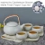 Import Ceramic afternoon tea coffee cup set  custom tea set  porcelain tea pot with tea strainer from China