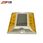 Cheap double sides Aluminum led solar road stud with 3 pcs led per side