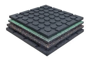 Cheap Rubber Flooring Mat Tile for Gym Fitting Room Playground School