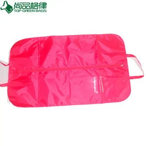 Cheap Travel Zip Lock Hanging polyester Garment Bag Foldable Suite Cover clothes bag