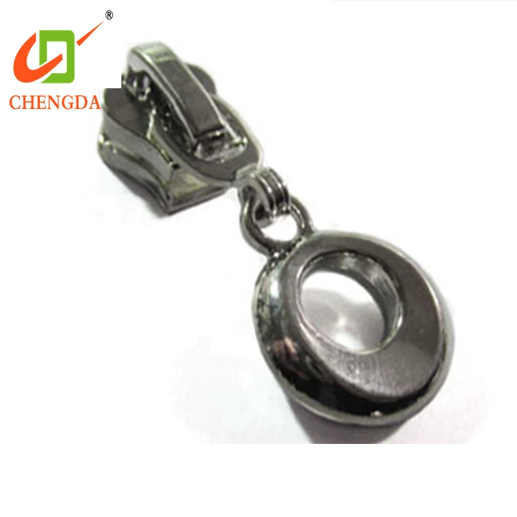 CHENGDA Custom Logo Eco Friendly Luggage Metal Hook Zip Zipper Pull Slider