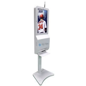 China Advertising Playing Equipment Hand Sanitizer Kiosk And Temperature measuring Indoor Advertising Display Board