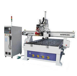 China agent price 8pcs automatic tools changer 4 axis atc cnc router wood working machine 1530