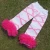 Import china custom sock manufacturer Green White Stripe Chiffon Ruffle Leg Warmers baby socks from China