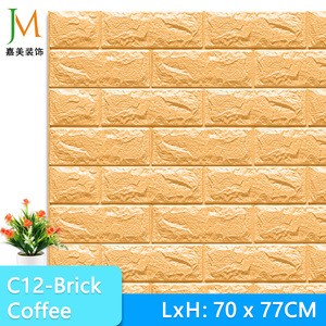 China Factory Modern Wall Poster Sticker 3D Wallpaper Bricks Foam