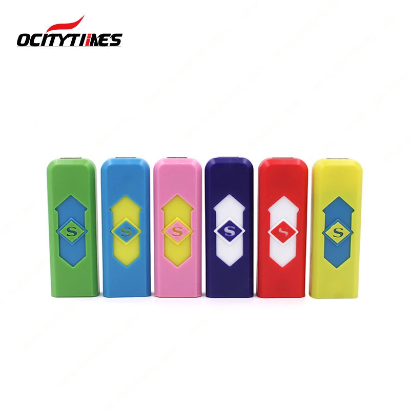 China factory Ocityitmes USB Charged Rechargeable USB Lighter, Electronic Lighter, Dual Arc Lighter with print logo