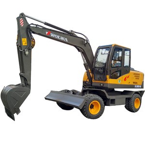 China made 8 ton wheel excavator with hydraulic system at low price