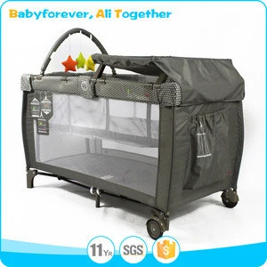 China Manufacturer baby play yard, adjustable baby playpen with canopy