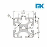 China Top t slot extrusion aluminum profile MK-8-4040D