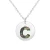 Import China Wholesale Silver Round Disc Charm Abalone Shell Alphabet Letter A-Z Initial Letter Necklace For Promotion from China