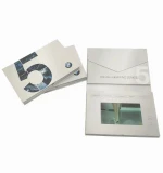 Chinese Customized printing 7inch hardcover lcd screen booklet video brochure invitation business greeting cards for advertising