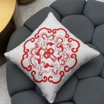 Chinese window grille style printed pillowcase simple modern sofa cushion square pillowcase bedroom
