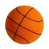 Classic Brown Soft Bouncy PU Foam Sports Training Mute Balls Silent Basketball for Indoor Game toys