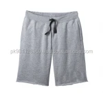 classic raw edges cotton sweat shorts men