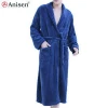collar soft custom pajamas solid adult sleepwear warm flannel mens bathrobe