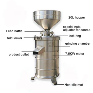 commercial full stainless steel chilli paste grinding machine/pepper sauce making machine with stone mill
