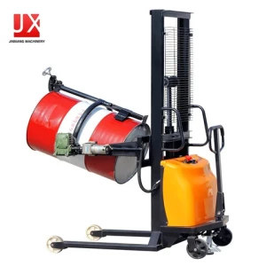 Composite Power Drum Stacker Pedal Mover  Electric Oil Drum Forklift Red and Black Polyurethane Solid