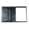 Conference Folder DIN A5 with custom logo - Portfolio in genuine leather with Notepad, Pen Loop & Slots - Padfolio Organizer