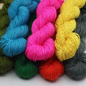 COOMAMUU 35g/lot Colored Metallic Acrylic Crochet yarn for Hand Knitting Craft Supplier