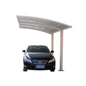 Covered Car Parking Sun Shelter Outdoor For Cars Space-saving And Easy-to-access Carport With Polycarbonate Roof