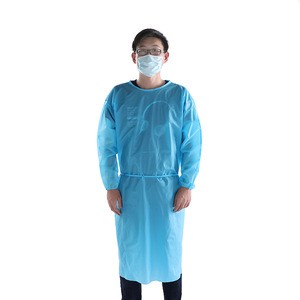 CPE Disposable Apron Gown Long Sleeve Waterproof Plastic Apron