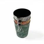 Creative desktop storage bucket marble grain mini trash can car hanging sundry bucket with handle waste bin trash can garbage