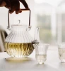 Creative Glass Teapot Tiliang Pot Chrysanthemum Petals Copper Handle Heat-resistant Glass Tea Set Glass Pot Flower TeaCup