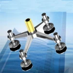 Creative simple wall hanging decoration metal Stainless Steel Glass  Pin Curtain Wall Spider Fittings
