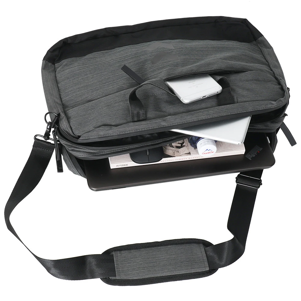 Custom 15.6 Inch Waterproof Crossbody Tote Shoulder Sling Briefcase Computer Laptop Bag for Mens Women