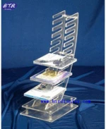 custom acrylic tabletop cd display rack