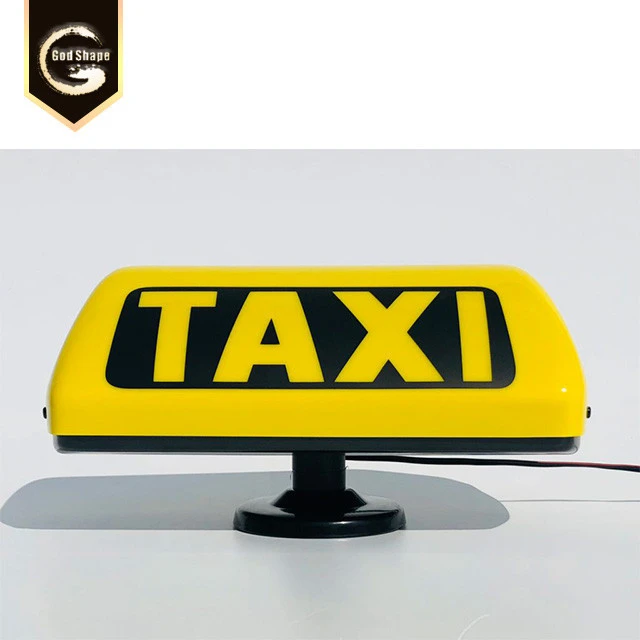 Custom Acrylic Taxi Cab Roof Top Advertising Light Box Letrero Taxi Lamp Magnetic Lighted Sign Taxi Sign Led